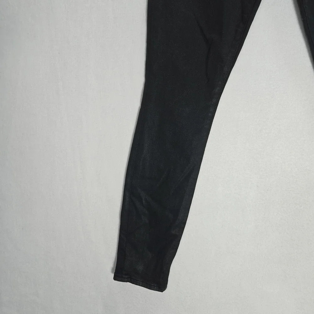 7 For‎ All Mankind Faux Pants Black Size 27 Womens Skinny Ankle Stretch Mid Rise